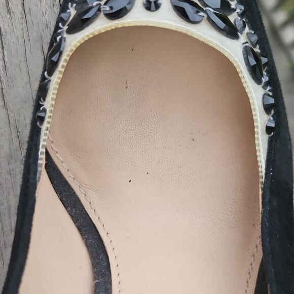 Tory Burch Delphine Rhinestone Heels – Black Suede, Size 7 ✨ - Picture 7 of 11